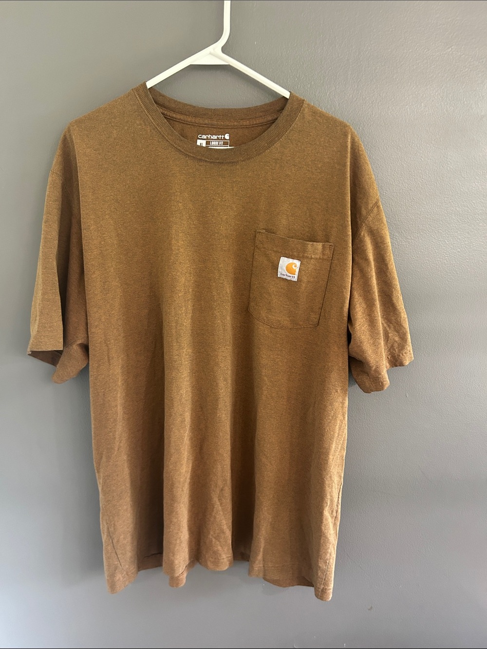 Carhartt Men's Tan/Brown Pocket Short-Sleeve Tee